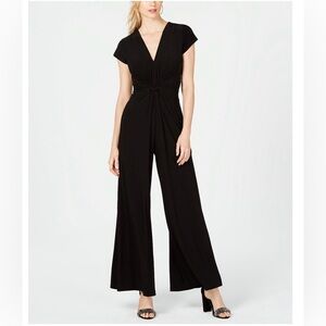 Vince Camuto Twist Front Plunge Jumpsuit